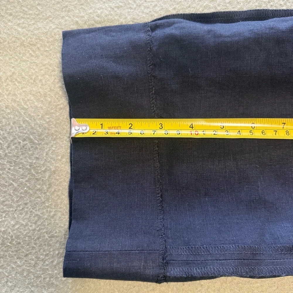 Brooks Brothers Fitzgerald Men’s 100% Linen Navy Pants Size‎ 43L/W37